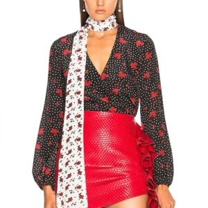 Rixo London Angie Blouse in Rose Garden
